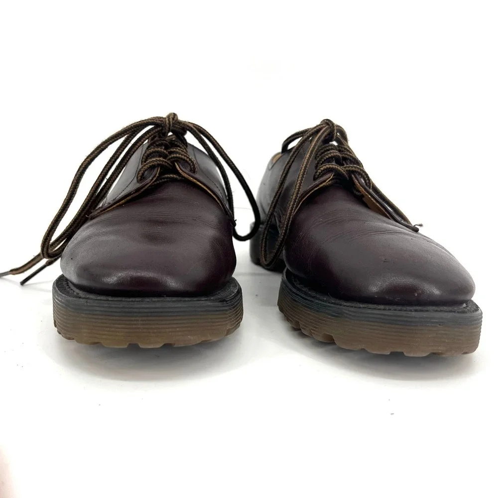 Dr Marten's Brown Leather 1461 4-eye Brown Oxford Lace up Made in England Men 6‎
